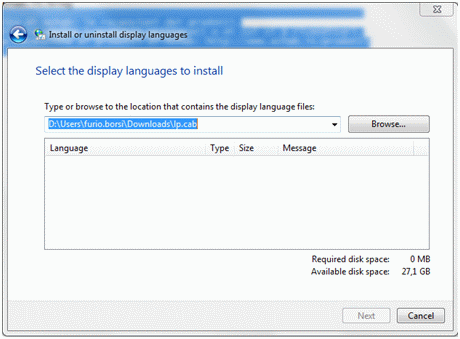 Pacchetto lingua Windows